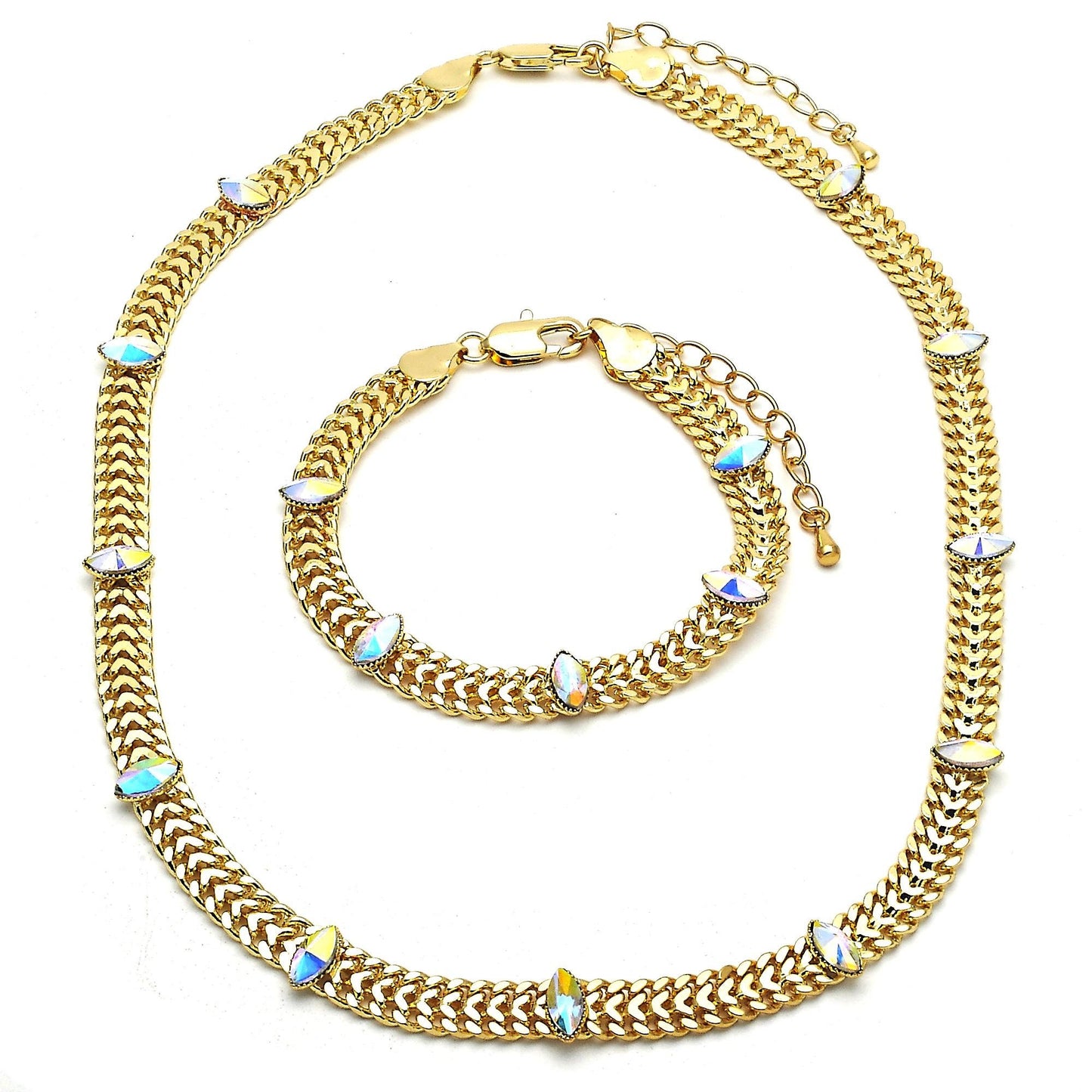 Gold Jewelry Set |HUGS & KISSES Xo Set | Statement Gold Filled Jewelry Set | XOXO Necklace Set | Heart Jewelry Set | Wedding Jewelry Set
