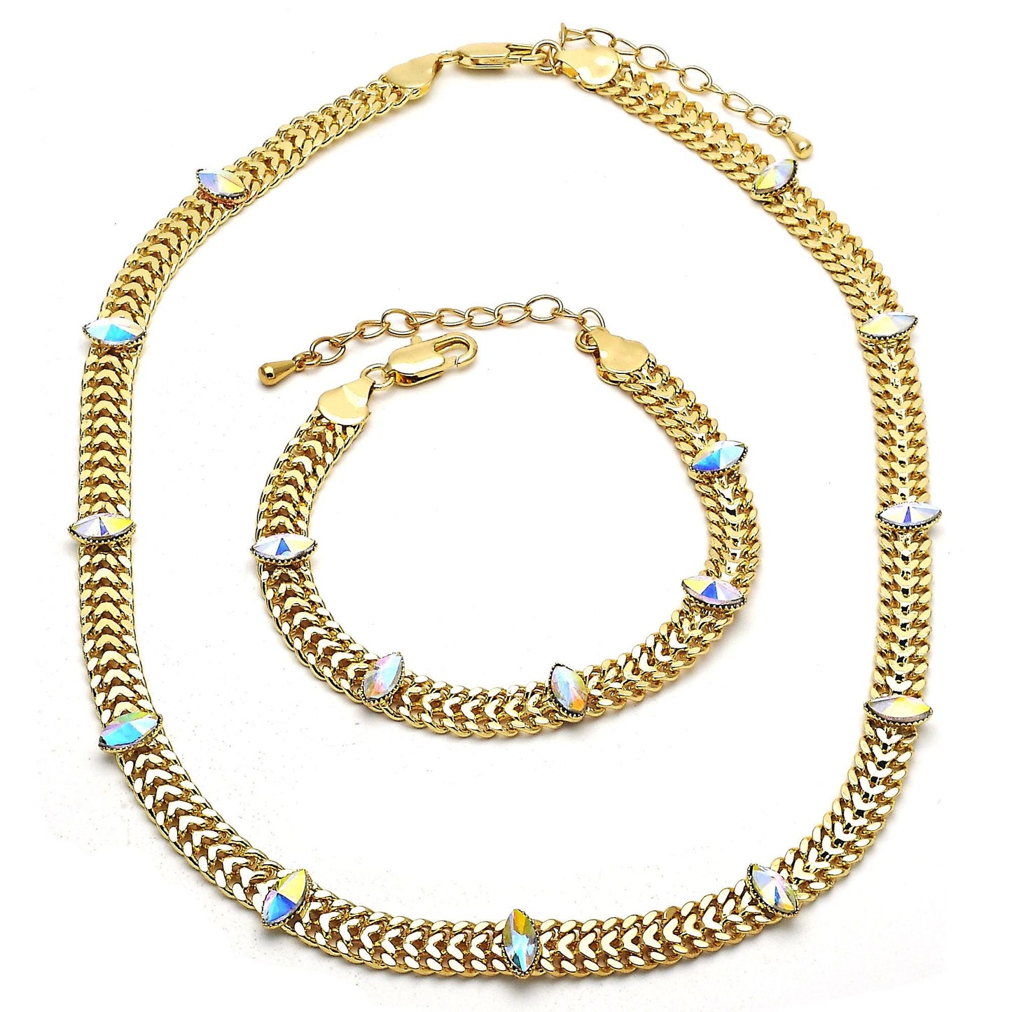 Gold Jewelry Set |HUGS & KISSES Xo Set | Statement Gold Filled Jewelry Set | XOXO Necklace Set | Heart Jewelry Set | Wedding Jewelry Set