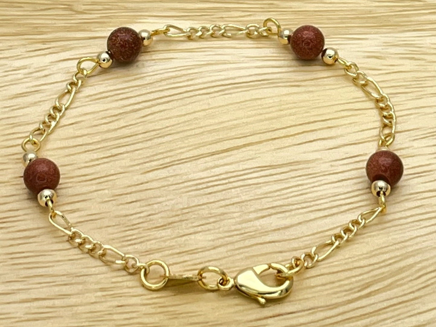 Goldstone Bead Bracelet | Gold Filled Bead Bracelet, Signature Stackable Bracelet, Adjustable Friendship Bracelet, Aventurine | Gift for Her