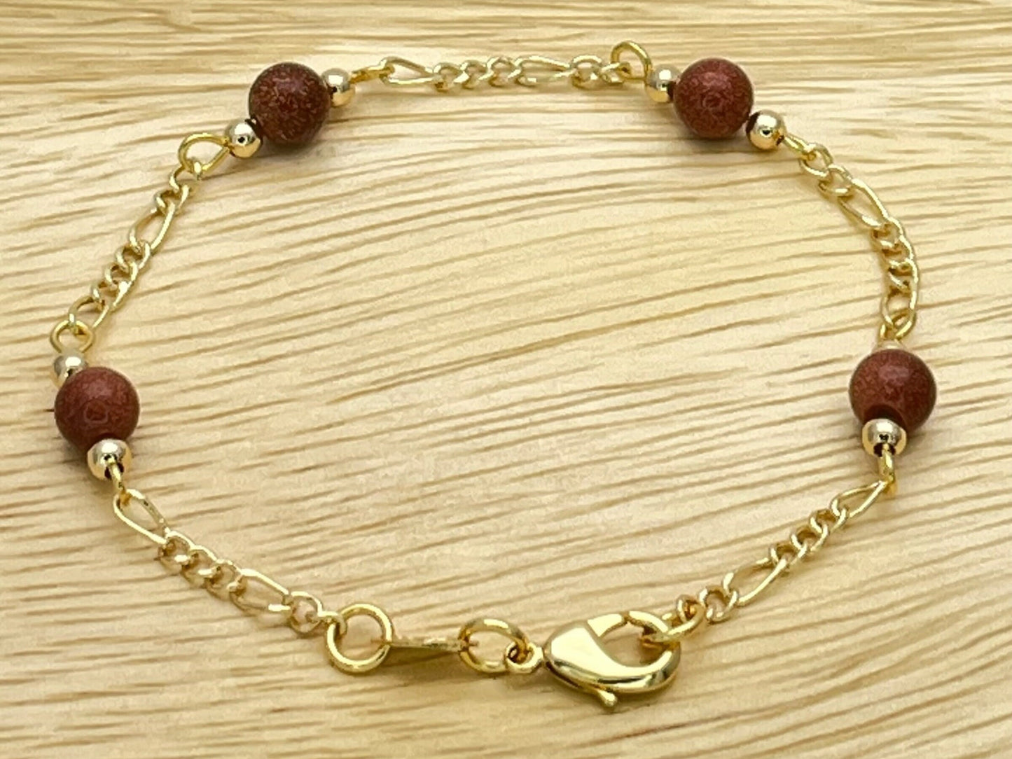 Goldstone Bead Bracelet | Gold Filled Bead Bracelet, Signature Stackable Bracelet, Adjustable Friendship Bracelet, Aventurine | Gift for Her