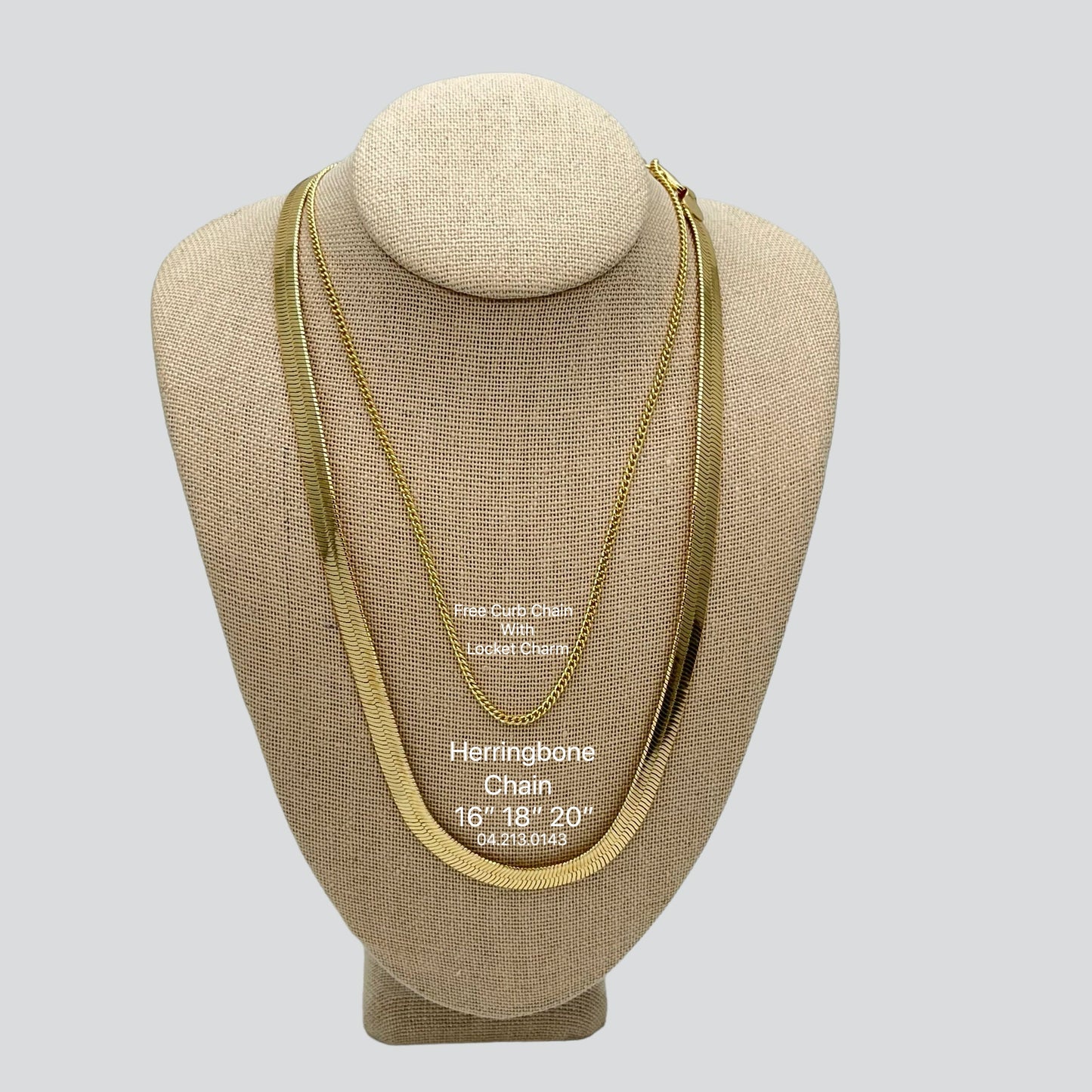 Gold Locket Photo Insert Slot Pendant, Gold Charm, Gold Herringbone Chain with extra light free chain Gift for her Gift for Mom, Gold Finish
