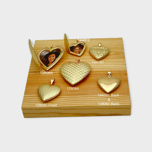 Gold Locket Photo Insert Slot Pendant, Gold Charm, Gold Herringbone Chain with extra light free chain Gift for her Gift for Mom, Gold Finish