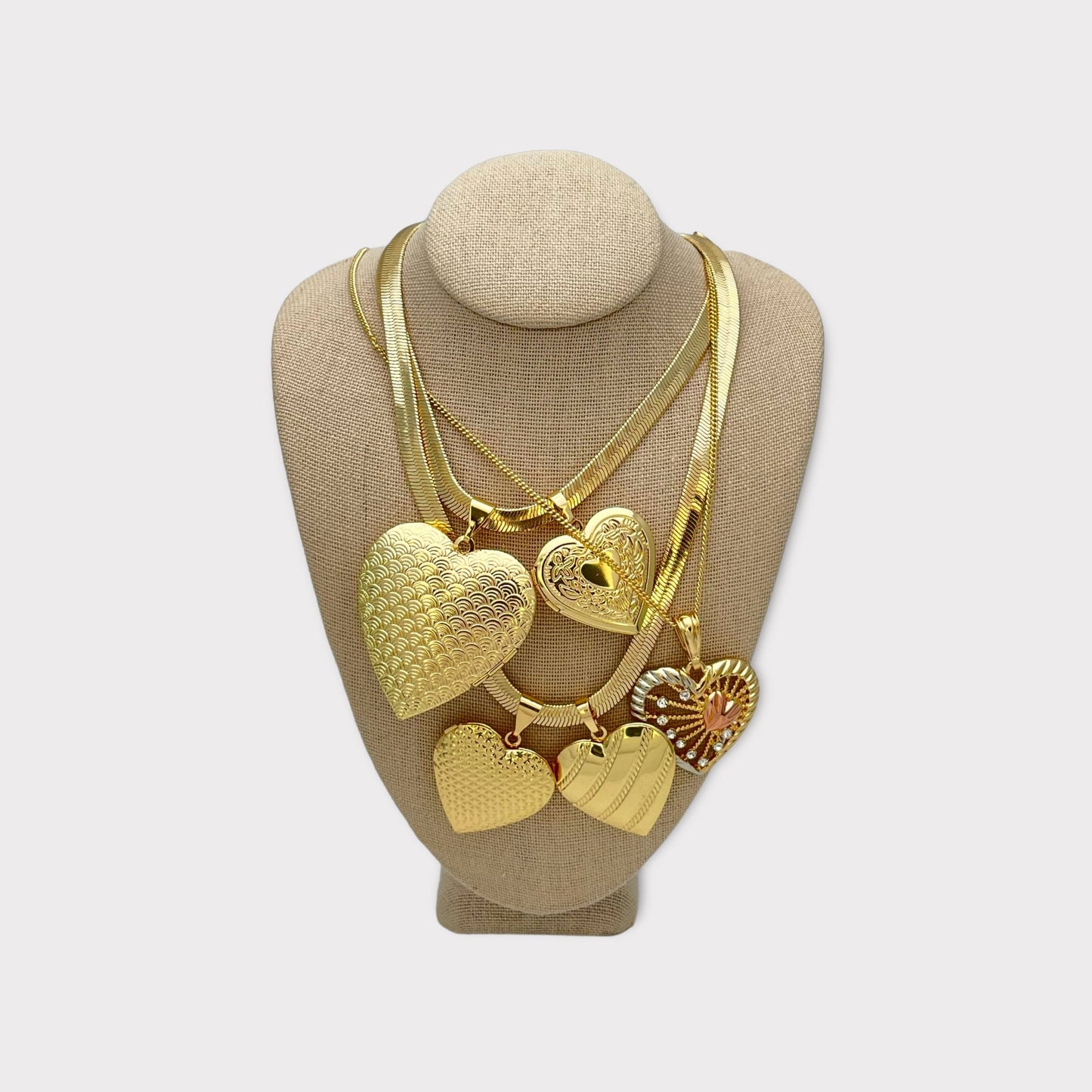 Gold Locket Photo Insert Slot Pendant, Gold Charm, Gold Herringbone Chain with extra light free chain Gift for her Gift for Mom, Gold Finish