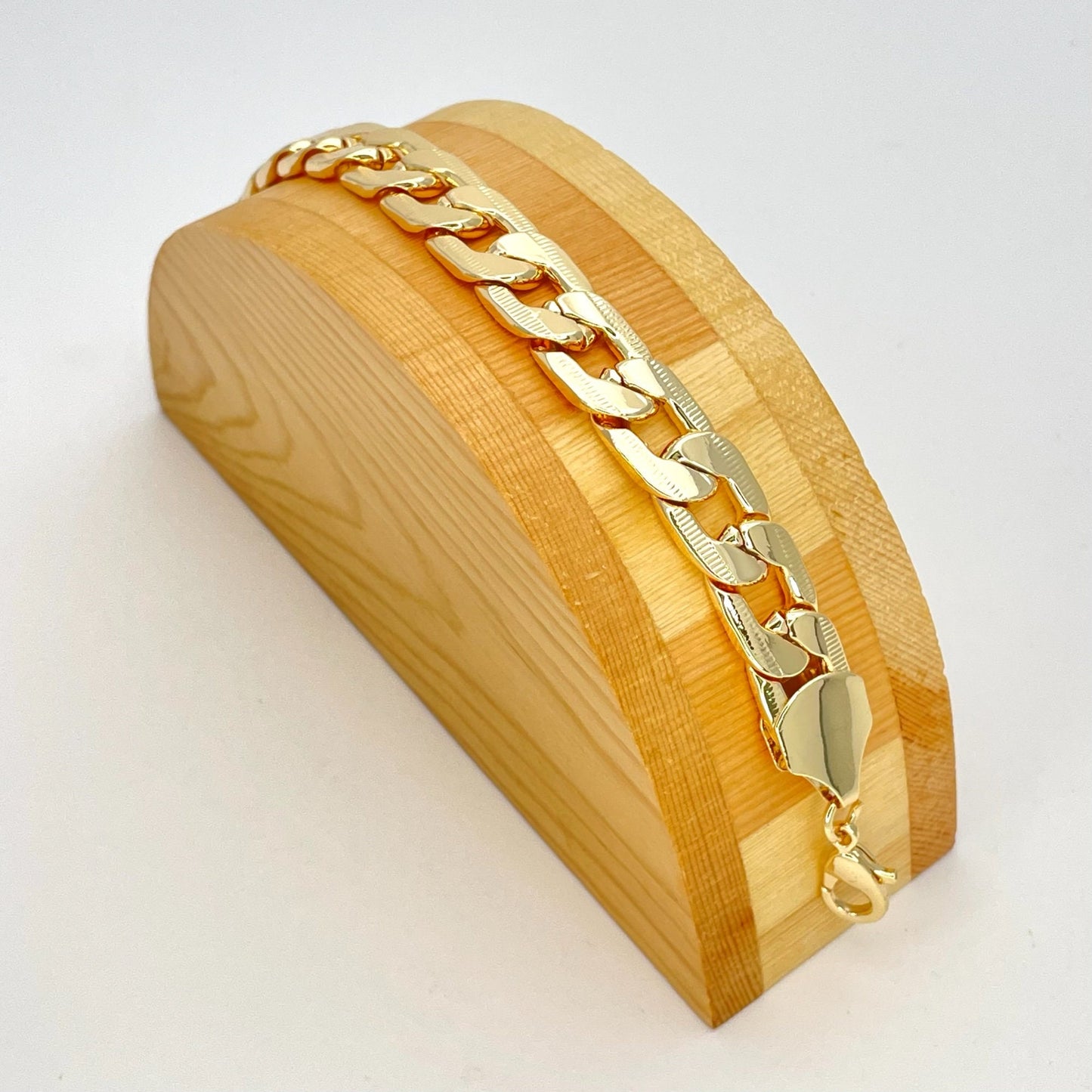 9MM Handmade Pave Miami Cuban Gold Bracelet Gold Filled Thick Bracelet Diamond Cut, Gift Her or Best Friend, Gold Finish SKU140781 or 142034