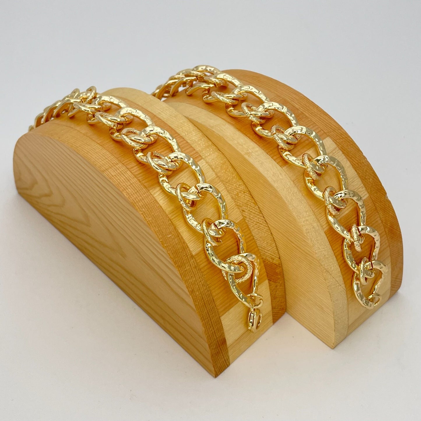 9MM Handmade Statement Gold Chain Bracelet, Big in Style, Gift Her, Gold Filled Statement Dainty but Chunky Diamond Cut Chain Bracelet