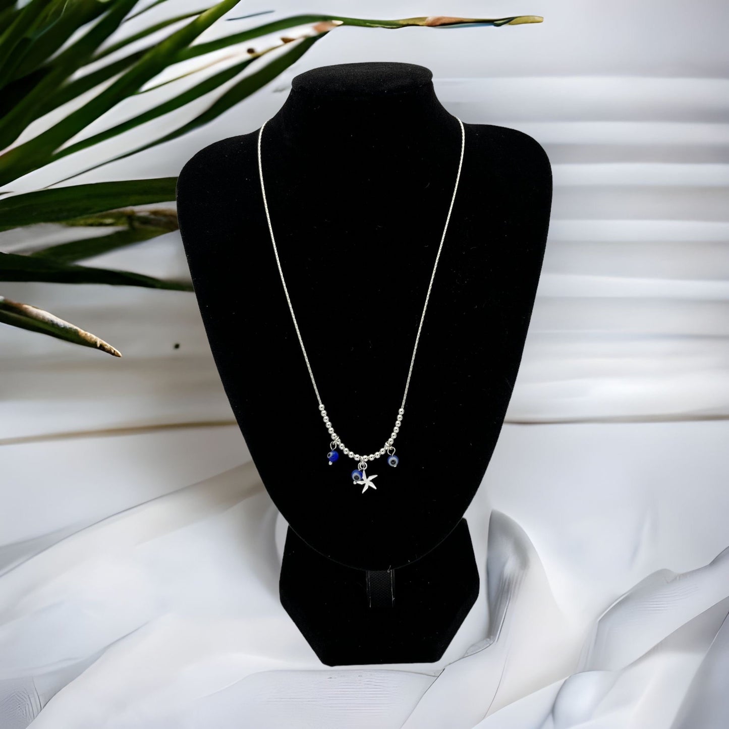 Dainty Evil Eye Necklace With Evil Eye Earing  Set  Minimalist Real Silver Jewelry Wholesale Findings  Real Sterling Silver, Gift for Her
