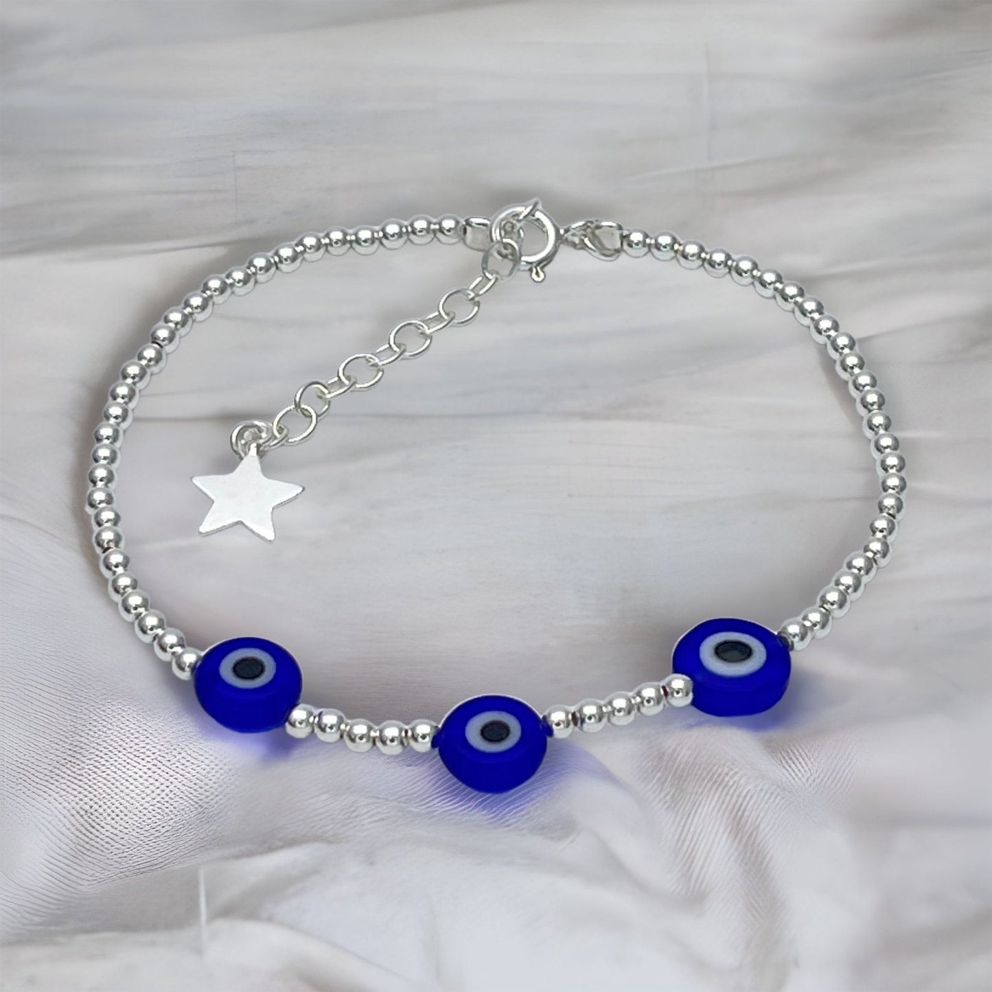 Dainty Evil Eye Necklace Evil Eye Bracelet Silver With Evil Eye Earing  Set, Minimalist Real Silver Jewelry Wholesale Findings, Gift for Her
