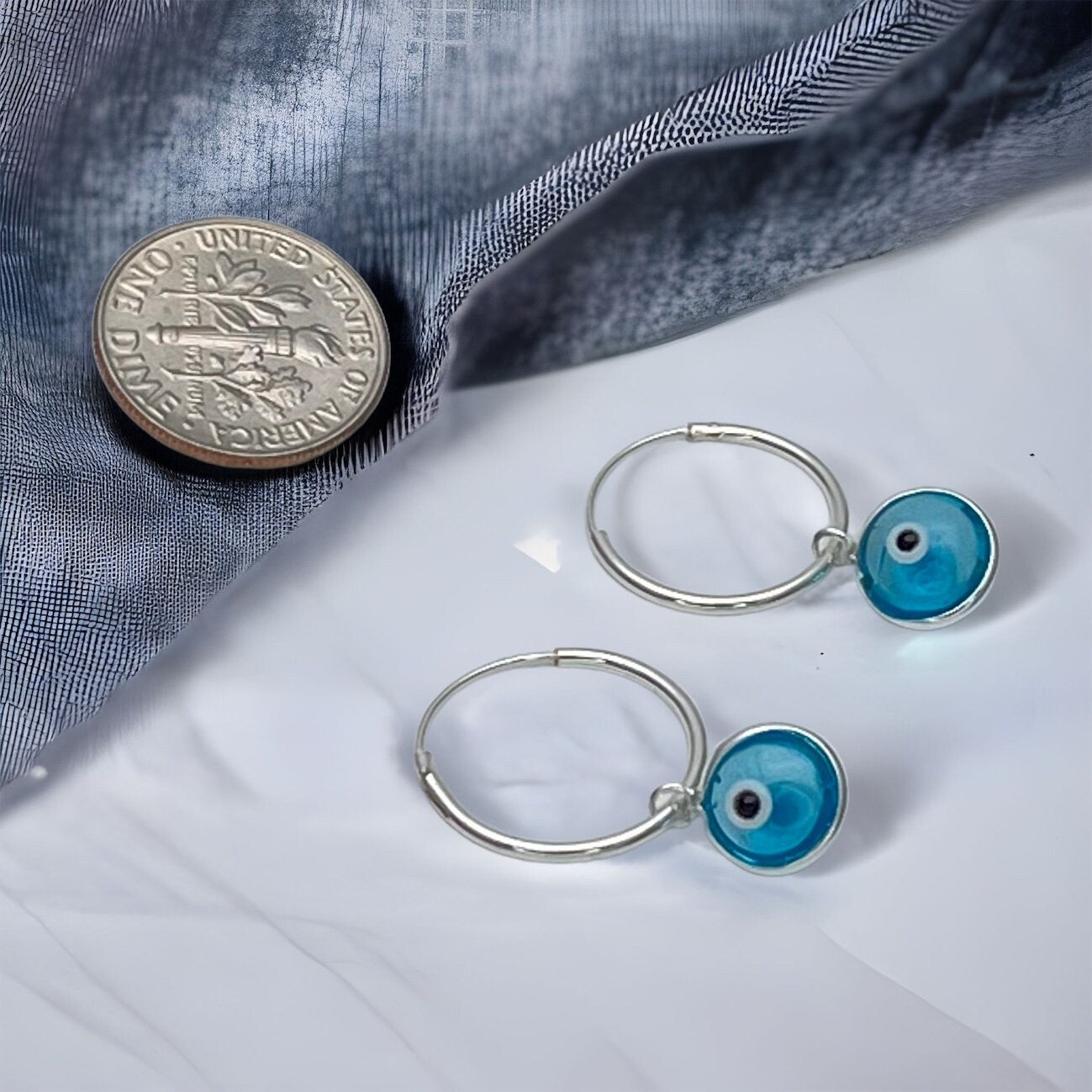 Dainty Evil Eye Necklace Evil Eye Bracelet Silver With Evil Eye Earing  Set, Minimalist Real Silver Jewelry Wholesale Findings, Gift for Her